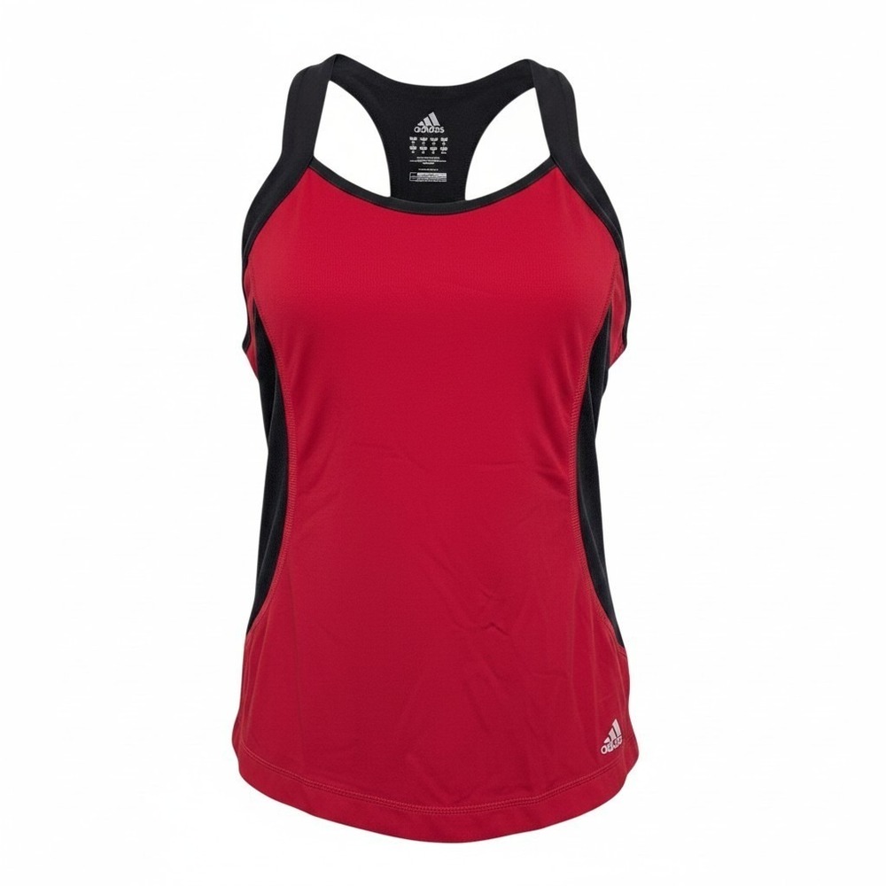 Adidas Tank Top Red Black ATS Thermo System Racerback Built In Bra - Medium